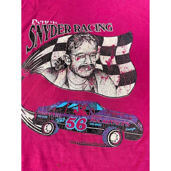 80s Snyder Racing NASCAR racing T-shirt Size XL - Picture 2 of 7